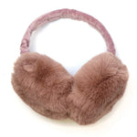 Pink faux fur ear muffs 40754