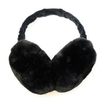 Black faux fur earmuffs 40756