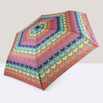 Rainbow heart print recycled umbrella 35012