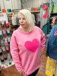 HEART ZIP DETAIL SWEAT SHIRT