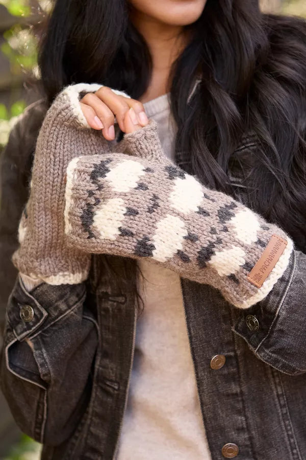 Sheep (Merino) Handwarmers Mushroom