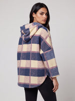 Quilted & Check Hooded Jacket
