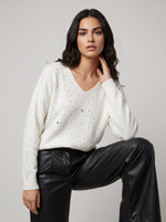 Star Sparkle V-Neck Jumper