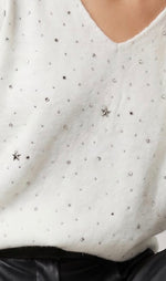 Star Sparkle V-Neck Jumper