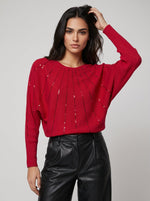 Sequin Sunburst Batwing Jumper