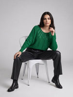 Sequin Sunburst Batwing Jumper