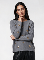 Gold Sequin Heart Jumper
