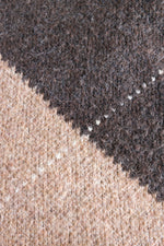Umara Argyle Jumper – Brown & Sand