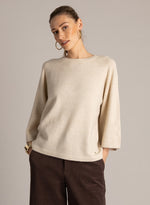 Ulia Shimmer Knit Jumper – Cream or Blue