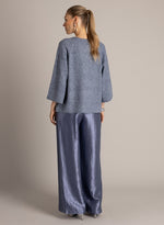 Ulia Shimmer Knit Jumper – Cream or Blue