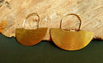 Contemporary Brass Minimalist Earrings / Geometric Chic Ethnic Boho Classic Bohemian Chic  Gypsy Spiral Hippie Festival Tribal style