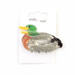 Pearlescent Mallard Duck Hair Claw Clip