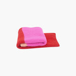 Aster Pink/Red Colourblock Heavyweight Scarf: One-size