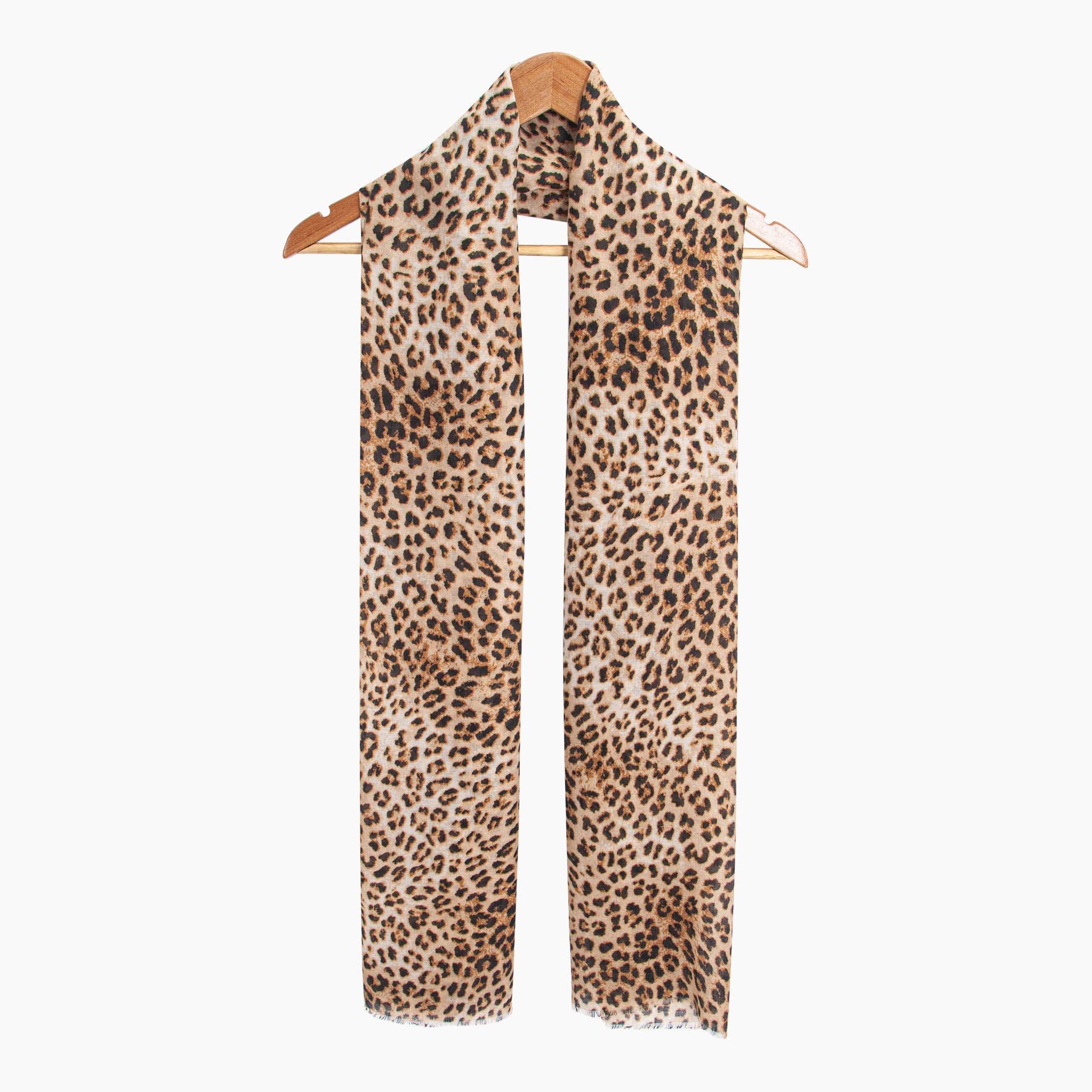 Odessa Lightweight Scarf - Neutral, Leopard: One-size