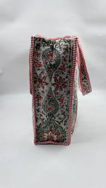 100% Cotton Kantha Quilted Boho Reversible Floral Tote Bag