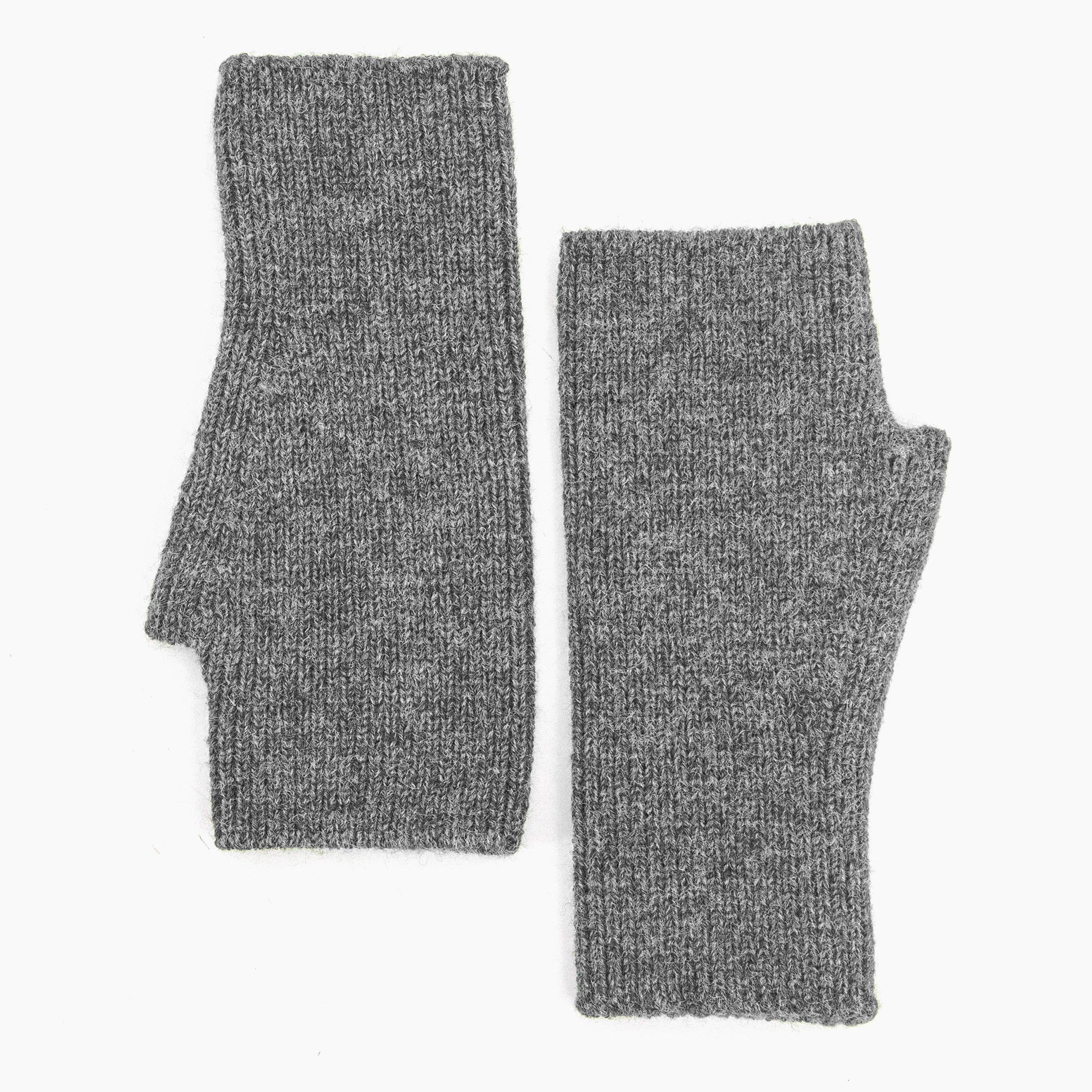 Dylan Wrist Warmers - Dark Grey, Knitted: One-size