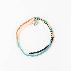 Monte Carlo Surf Bracelet, Beaded Bracelet, by Koh Surf: Black & Gold