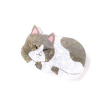 Sleeping Cat Hair Claw Clip