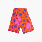 Wylda Hot Pink Leopard and Hearts Heavyweight Scarf: One-size