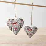 Woodland Animal Heart Hanger, 10cm