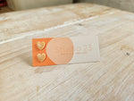 Stud Heart Earring Pair: Burgundy/Navy