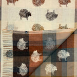 Doodle Sheep Print: Denim