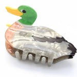 Pearlescent Mallard Duck Hair Claw Clip