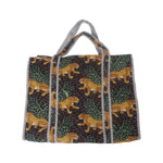 Reversible Cheetah Print Quilted Cotton Tote Bag