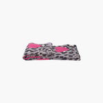Wylda Grey Leopard and Hearts Heavyweight Scarf: One-size
