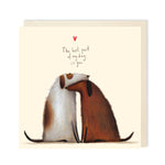 Dogs Hugging Greeting Card | Cute Dogs Greeting Card