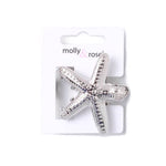 Starfish shaped metal hair clamp