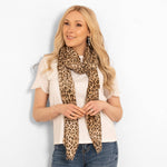 Odessa Lightweight Scarf - Neutral, Leopard: One-size