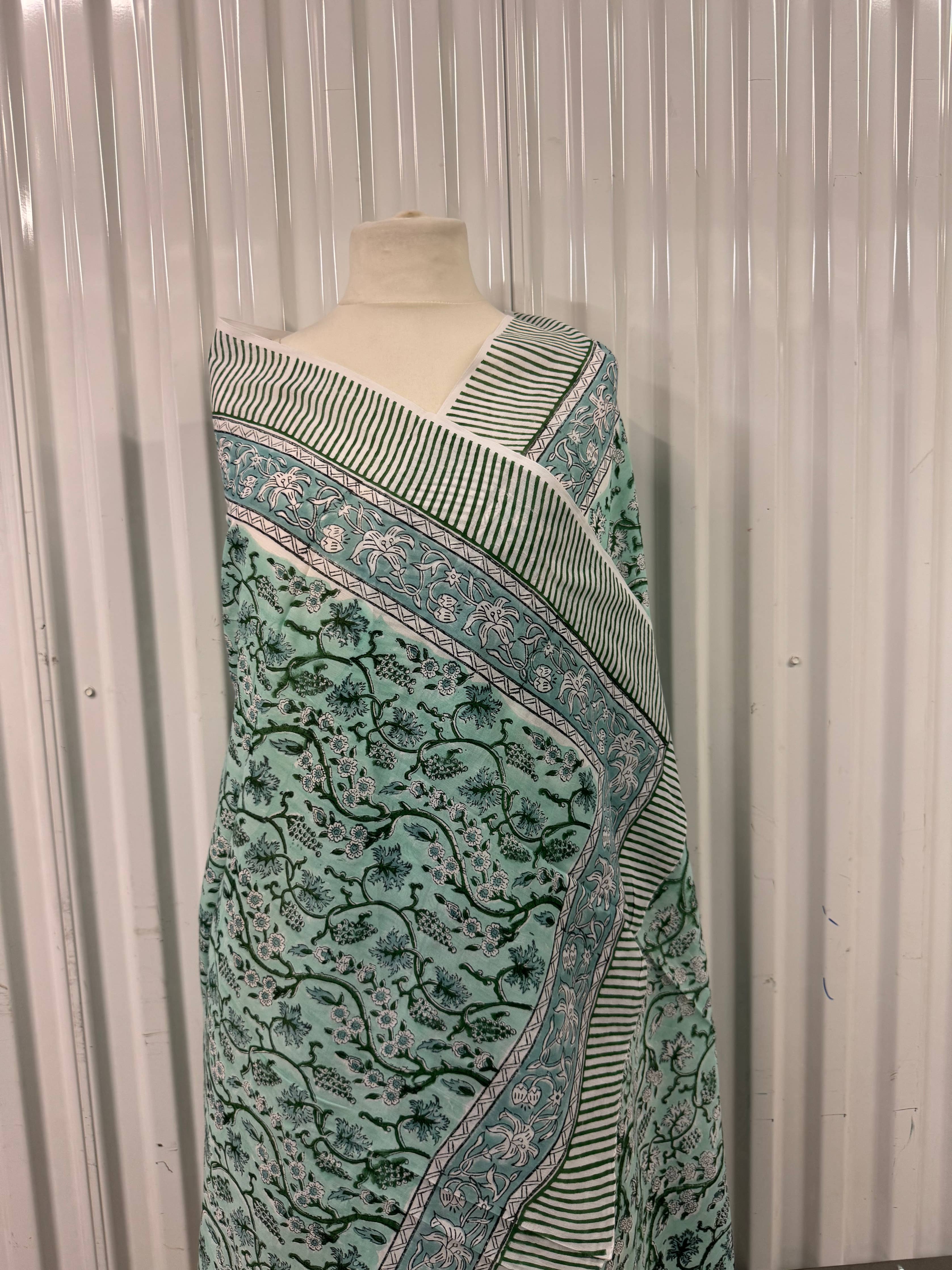 100% Cotton screen print shawl/scarf  with natural dye...