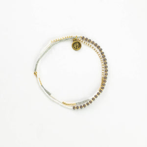 Monte Carlo Surf Bracelet, Beaded Bracelet, by Koh Surf: White