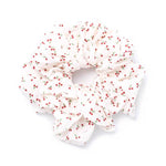 Heart and Cherry print scrunchies.