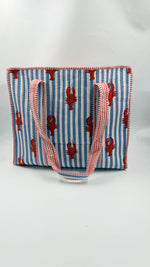 100% Cotton Kantha Quilted Boho Floral Reversible Tote Bag