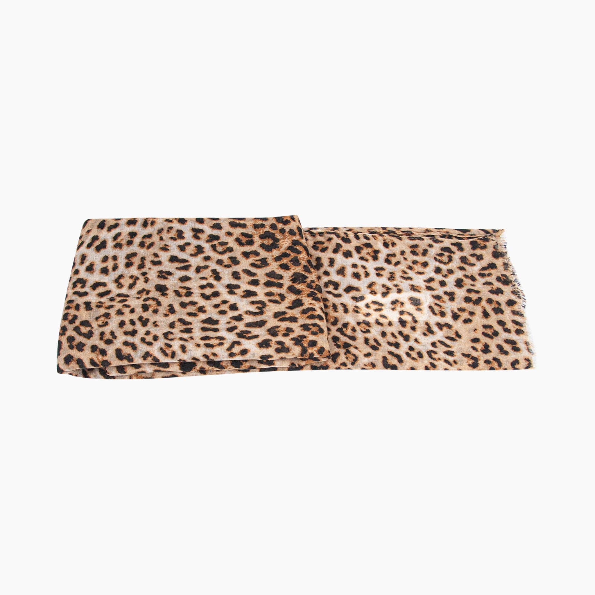 Odessa Lightweight Scarf - Neutral, Leopard: One-size