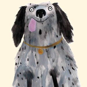 Happy Spaniel Dog Greeting Card | Cute Dog Greeting Card