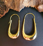 Solid Brass Minimalist Earrings / Geometric Chic Ear Weights Ethnic Boho Classic Bohemian Chic  Gypsy Spiral Hippie Festival Tribal style