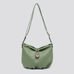 25015 Faux Leather Shoulder Bag: Green