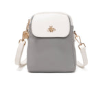 Superbia Small Soft Twotoned Cross Body Essential Mobile Bag: Gray