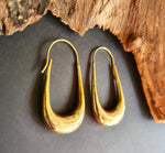 Solid Brass Minimalist Earrings / Geometric Chic Ear Weights Ethnic Boho Classic Bohemian Chic  Gypsy Spiral Hippie Festival Tribal style