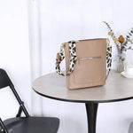 Faux Leather Crossbody Bag # 3320: NAVY