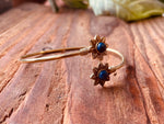 Lapis Lazuli Flower Boho Brass Bracelet
