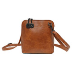 Superbia Pewter Hardware Small Box Zip Around Cross Body Bag: Green