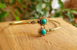 Turquoise Bali Boho Brass Bracelet