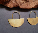 Contemporary Brass Minimalist Earrings / Geometric Chic Ethnic Boho Classic Bohemian Chic  Gypsy Spiral Hippie Festival Tribal style
