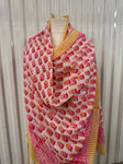 100% Cotton screen print shawl/scarf  with natural dye...