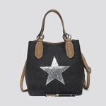 2290 Canvas Star Tote Bag: BLACK