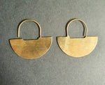 Contemporary Brass Minimalist Earrings / Geometric Chic Ethnic Boho Classic Bohemian Chic  Gypsy Spiral Hippie Festival Tribal style